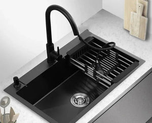 Chiuvetă de bucatarie multifunctionala otel inoxidabil LED 70x45x25