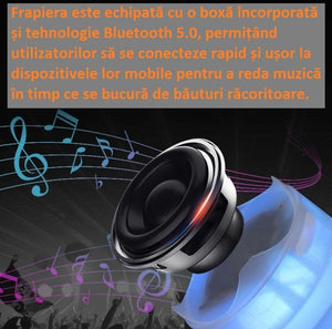 Frapieră cu Bluetooth și Iluminare LED – Portabilă, Elegantă, Multifuncțională