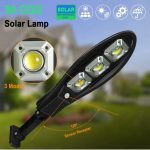 Set 2 x Lampa Solara stradala 90 LED-uri, 3 moduri de functionare, cu telecomanda.