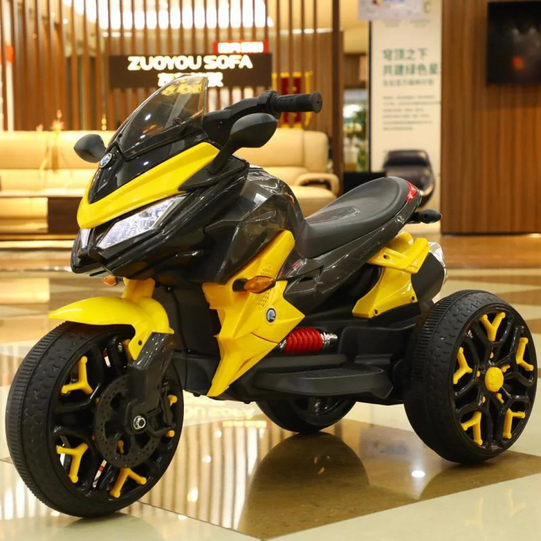 Motocicletă electrică pentru copii – Design sport CBR, 2 motoare, Baterie 6V 7Ah, Lumini și sunete realiste