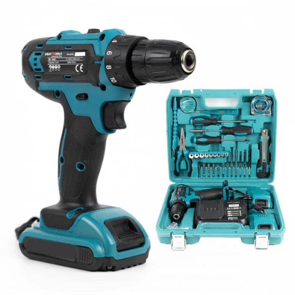 Trusa Bormasina Autofiletanta si Percutie 2 Acumulatori 48V 5Ah + 30 Accesorii