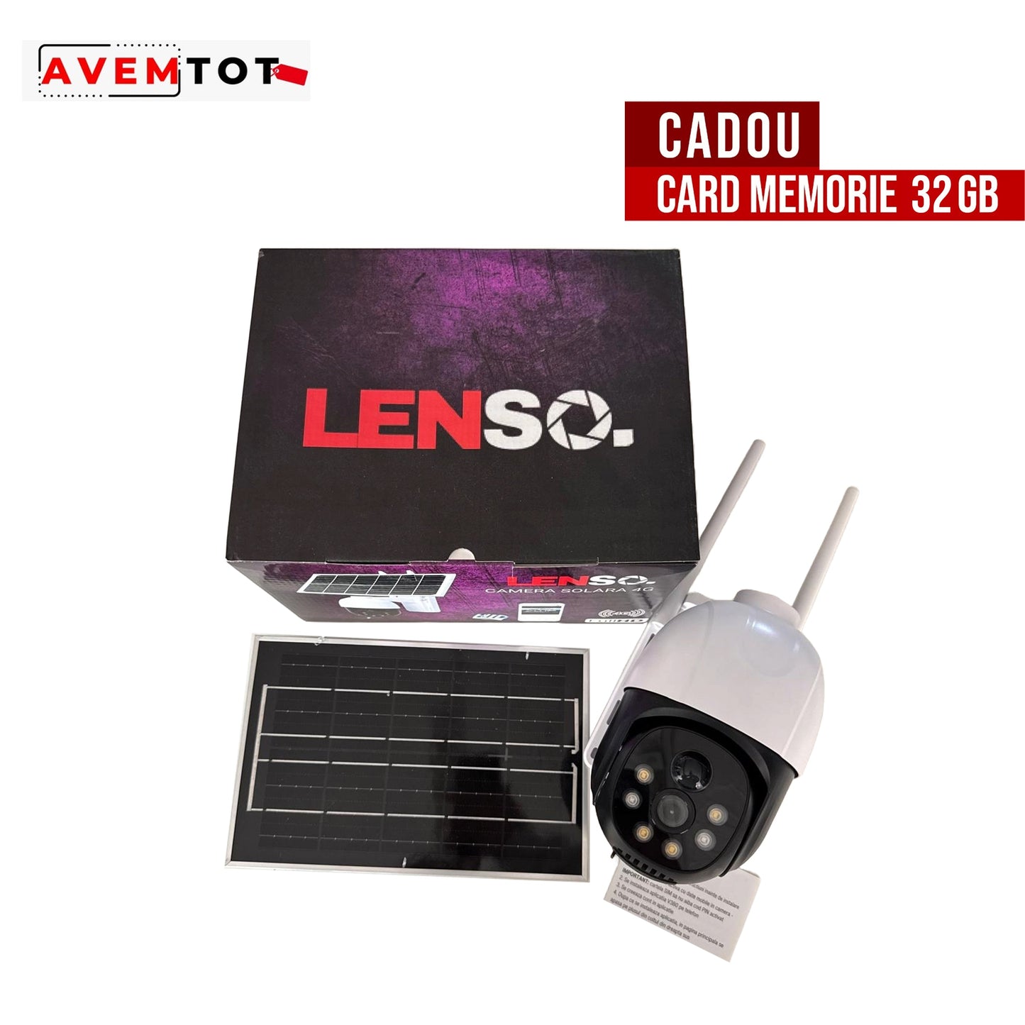 Camera LENSO Solara Cartela SIM 5 MP + CARD 32 GB