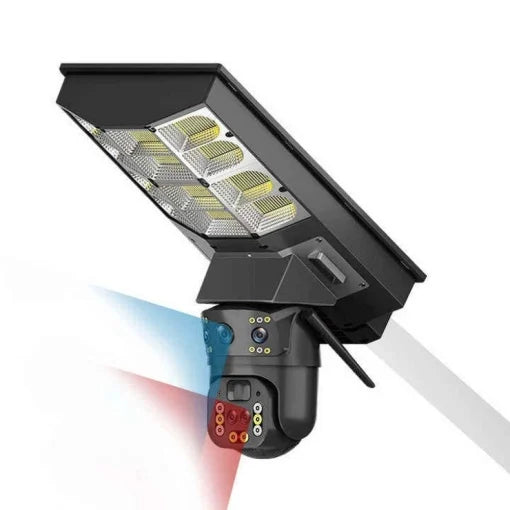 Lampă Solară cu Cameră de Supraveghere SIM 4G, Aplicatie Mobila V380, 1920x2160, Microfon + Difuzor încorporat