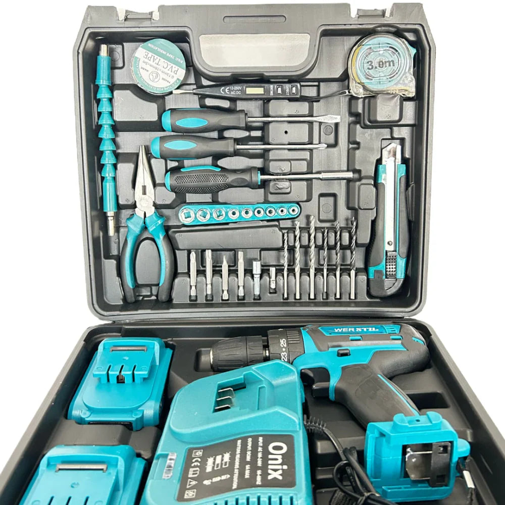 Trusa Bormasina Autofiletanta si Percutie 2 Acumulatori 48V 5Ah + 30 Accesorii