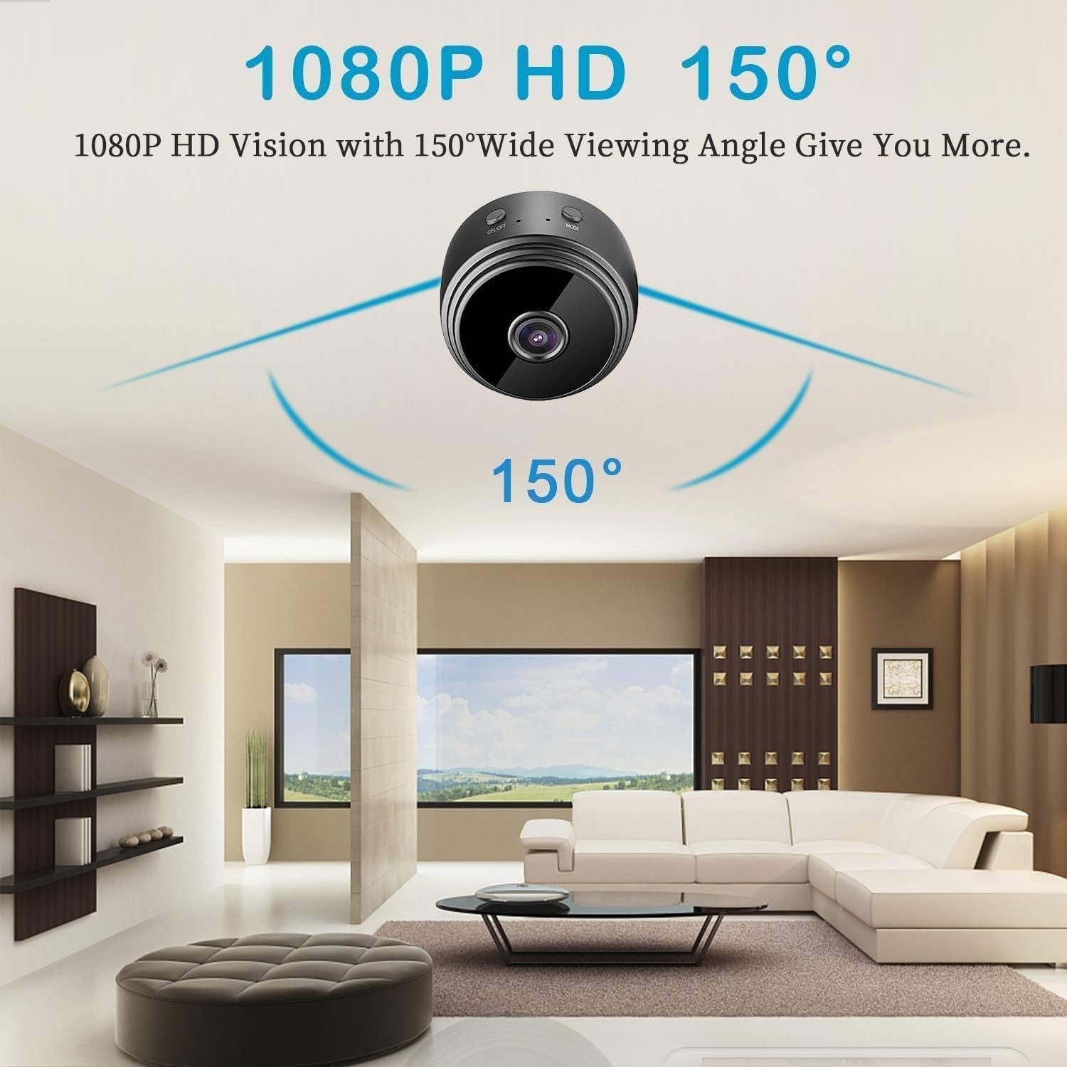 PROMO 1+1 Gratis, Camera de Dimensiuni Mici Wifi Full HD 1080p Suport Card 128gb, Vizualizare Live pe Telefon