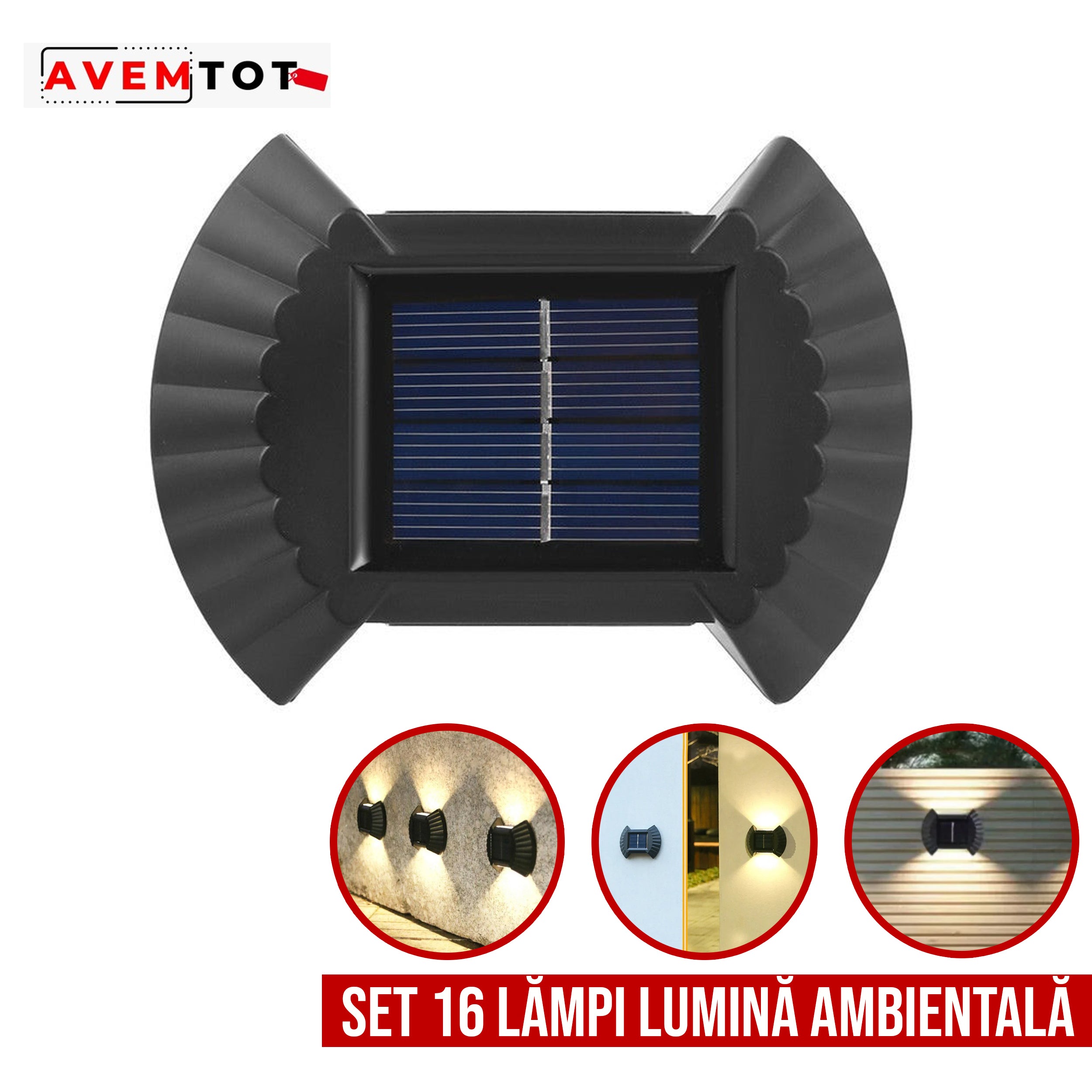 SET 16 LAMPI SOLARE IN FORMA DE SCOICA