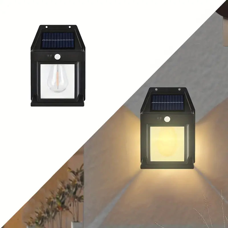 SET 4X LAMPA Solară De Perete Cu Senzor De Mișcare, 3 Moduri LED