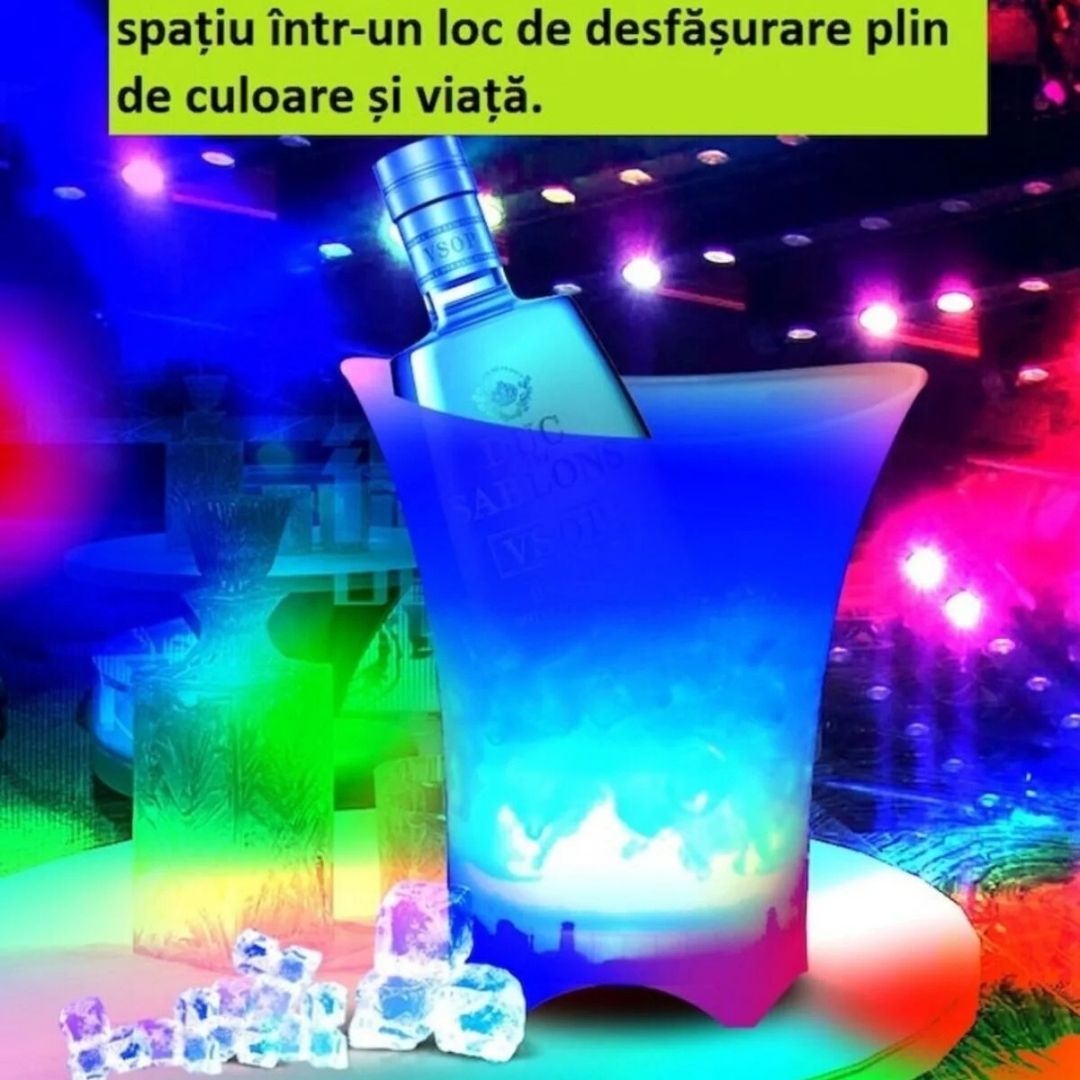 Frapieră cu Bluetooth și Iluminare LED – Portabilă, Elegantă, Multifuncțională