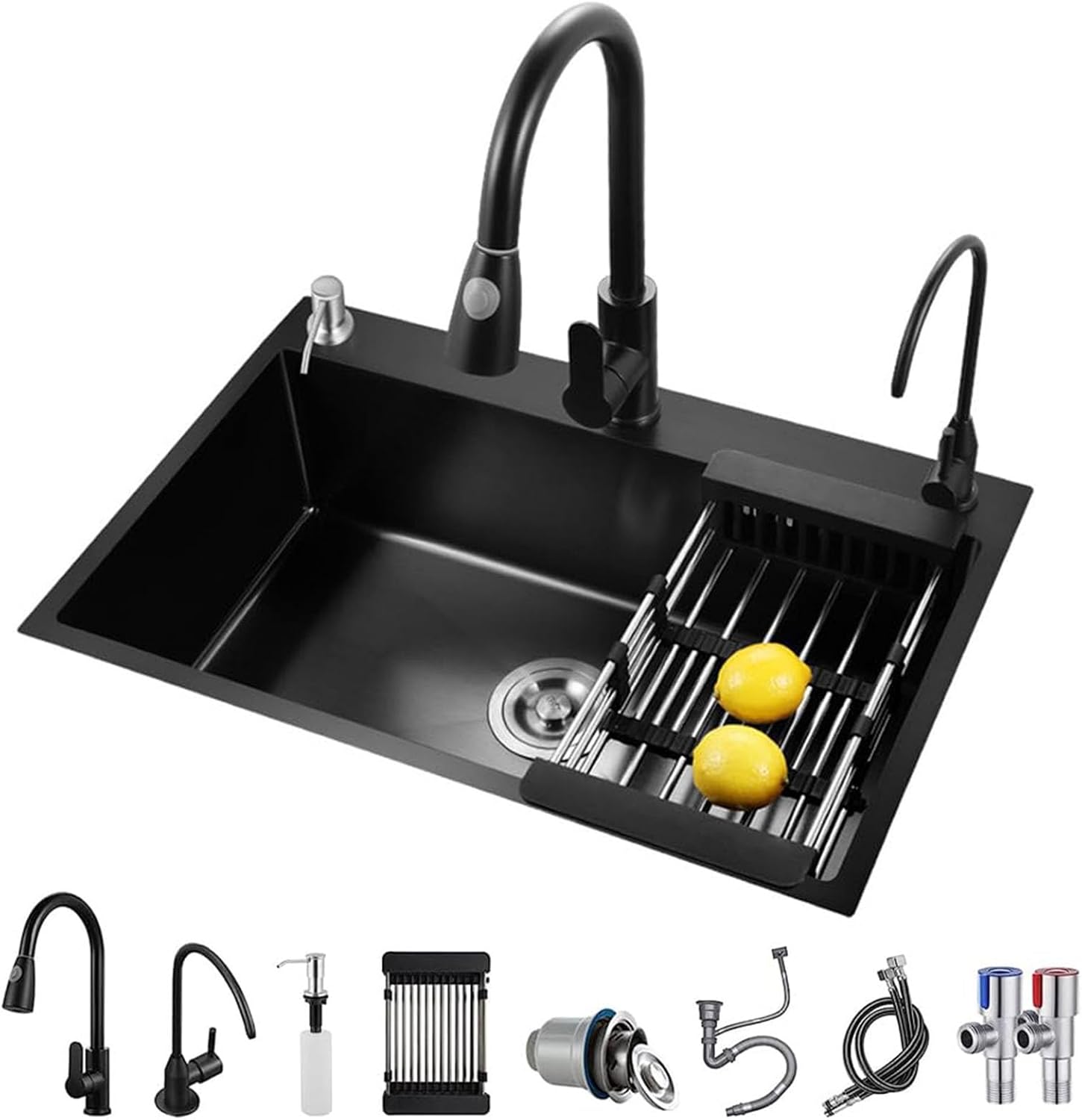 Chiuvetă de bucatarie multifunctionala otel inoxidabil LED 70x45x25