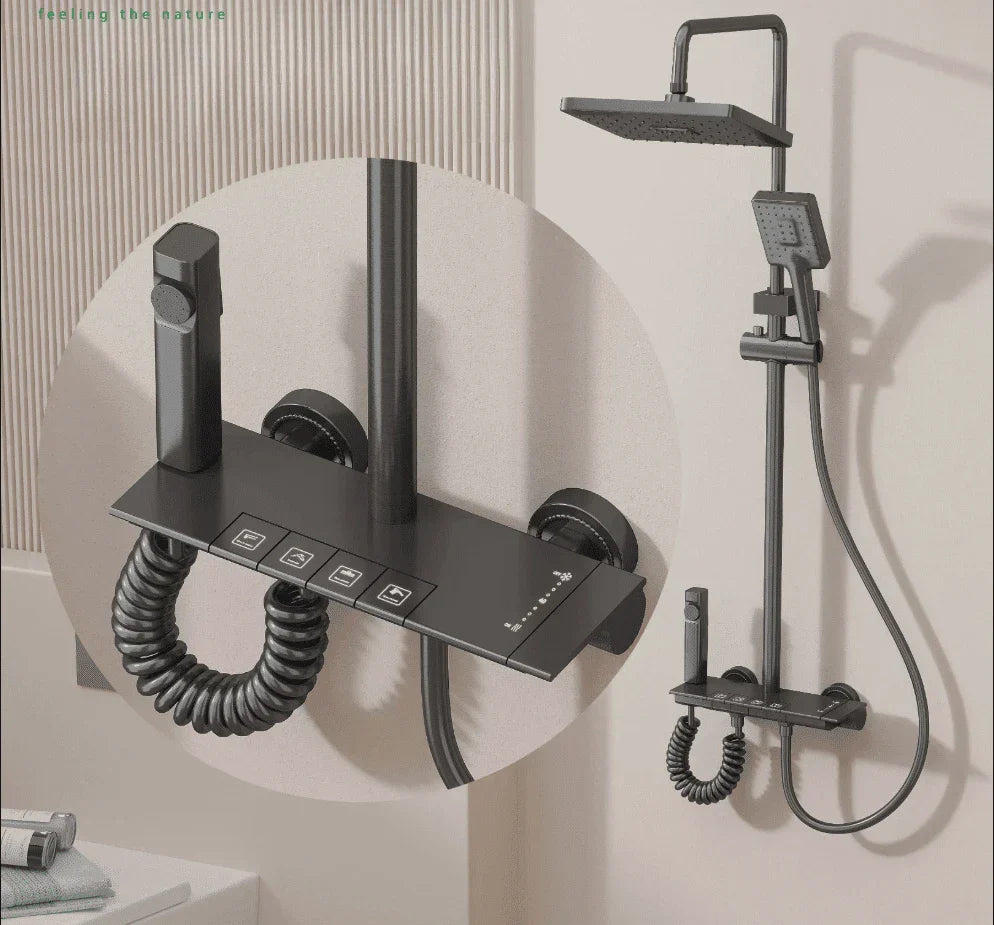 Pachet Promo Lux Bucătărie + Baie – Chiuvetă Premium Inox & Set Duș Smart cu LED