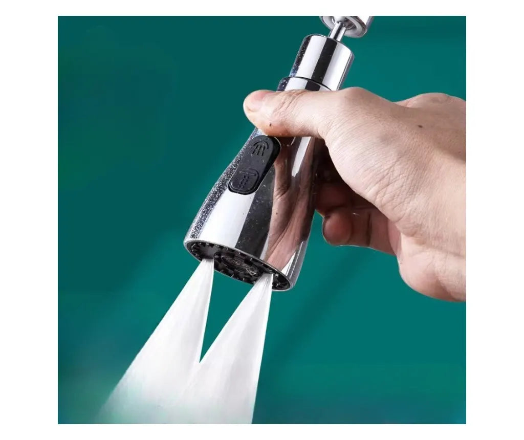 Extensie universală pentru robinet de bucătărie, realizată din oțel inoxidabil, cu cap pivotant și rotire la 360°