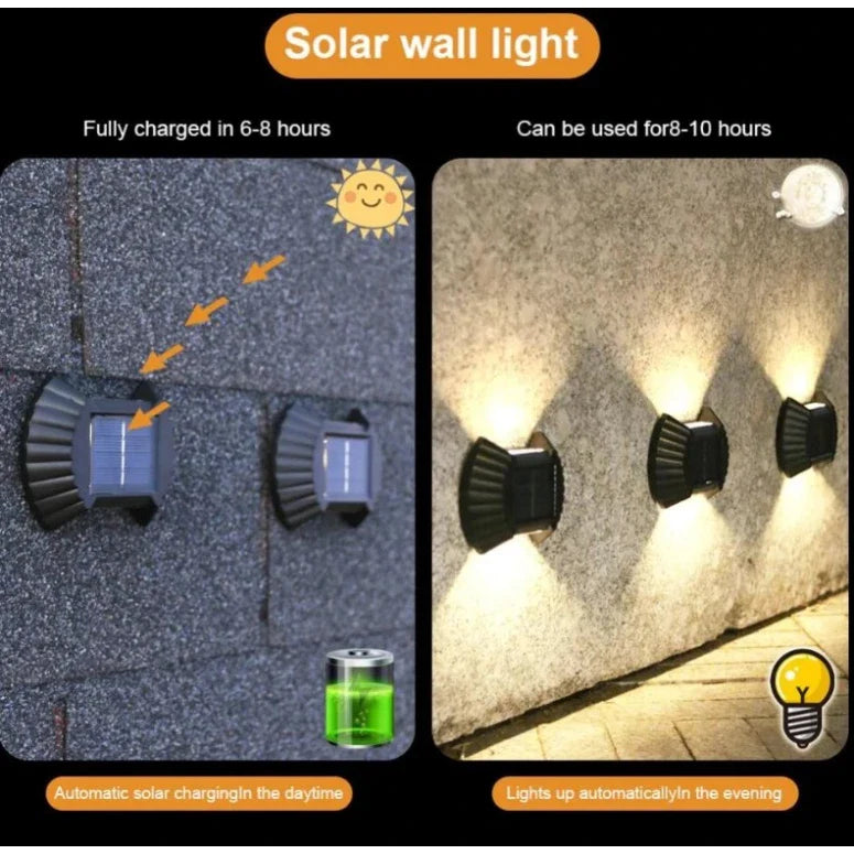 SET12 LAMPI SOLARE DE PERETE PENTRU EXTERIOR IN FORMA DE SCOICA - TRANSPORT GRATUIT