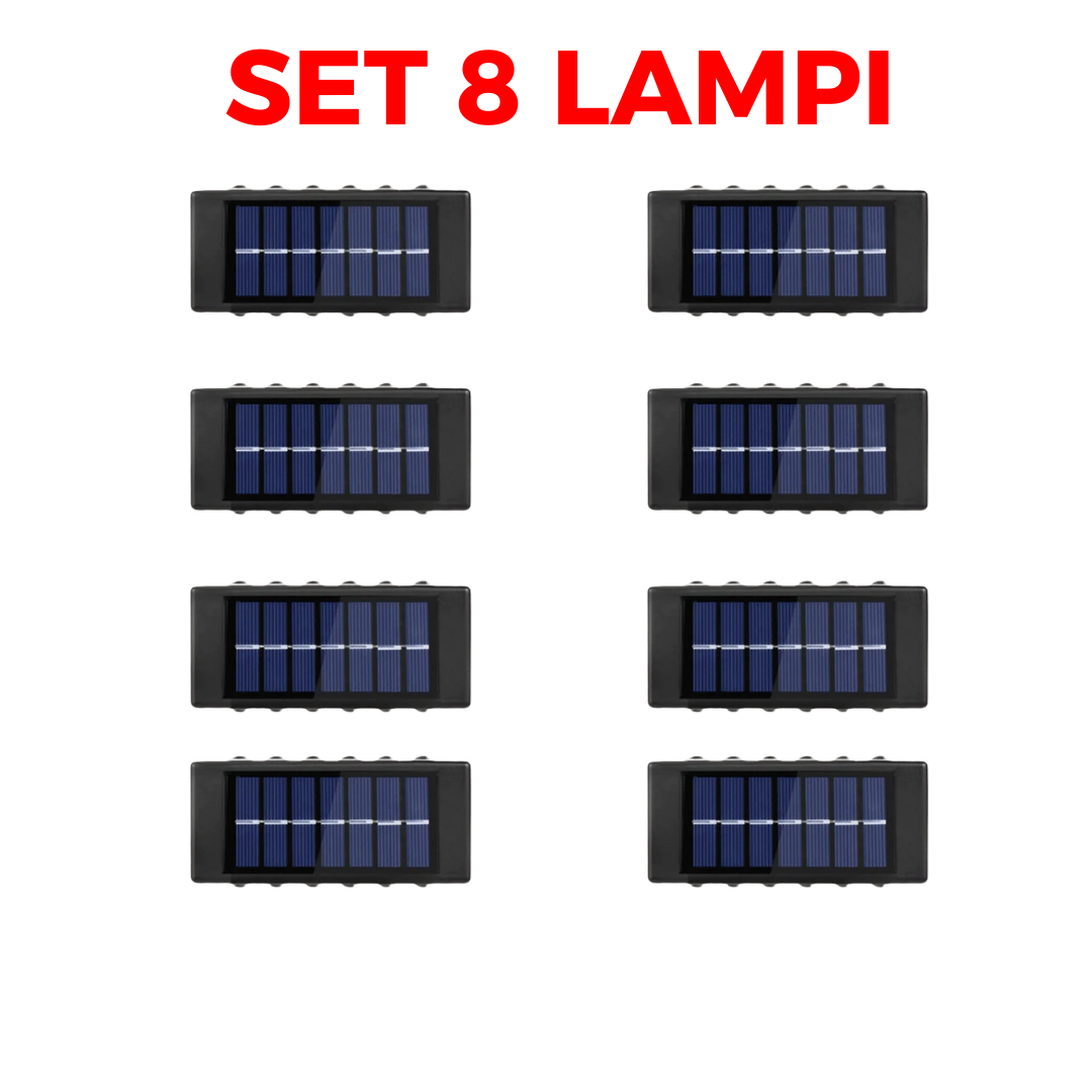 SET 8 LAMPI BIDIRECTIONALE, 15CM, 10 LED-URI