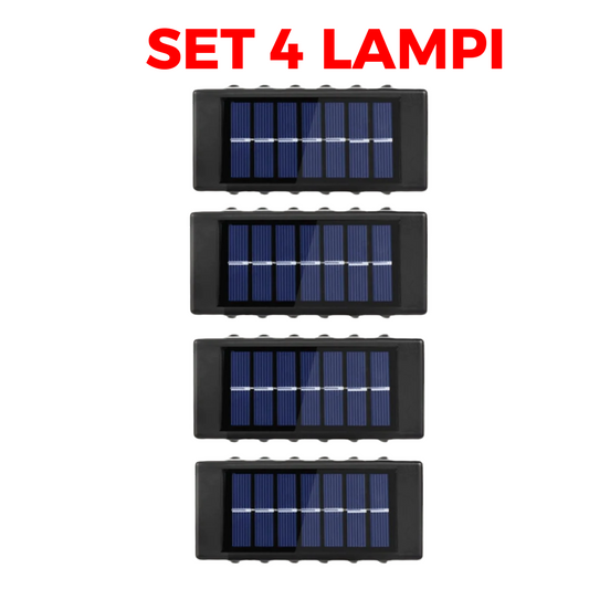 SET 4 LAMPI BIDIRECTIONALE, 15 CM, 10 LED-URI