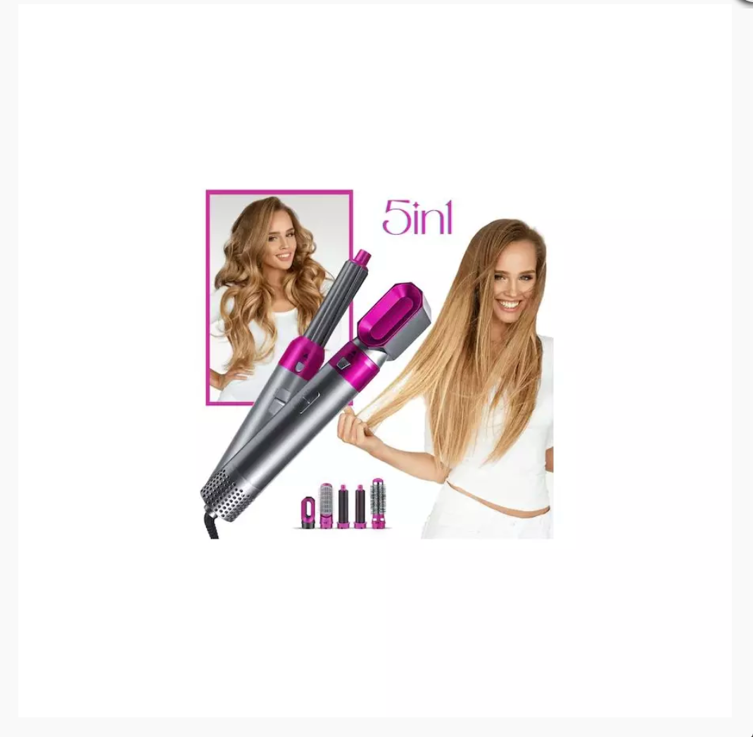 Oferta speciala! Perie de Par 5 in 1 Multifunctionala Hot Air Styler , Multiple Accesorii incluse