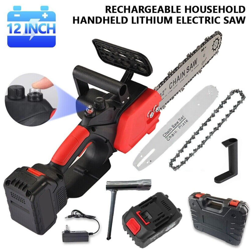 Drujba Electrica, Lama de 30 cm, 2 Acumulatori de 48V, 48RPM, 305mm