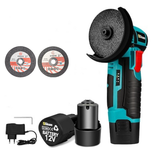 Mini Polizor Unghiular Flex Electric 36V cu 2 Acumulatori, 2 Discuri Incluse