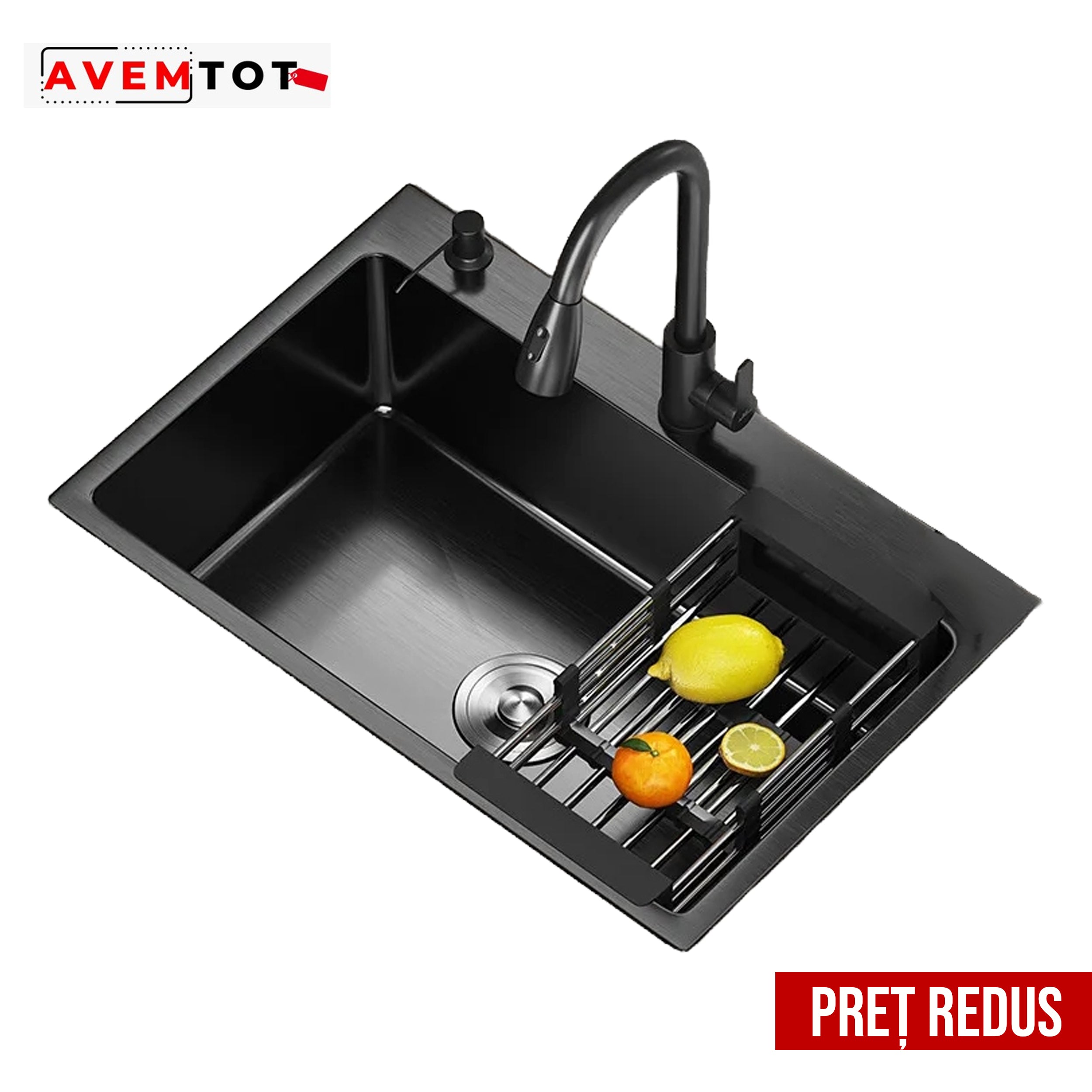 Set chiuveta si baterie tip lebada pentru bucatarie, multifunctionala