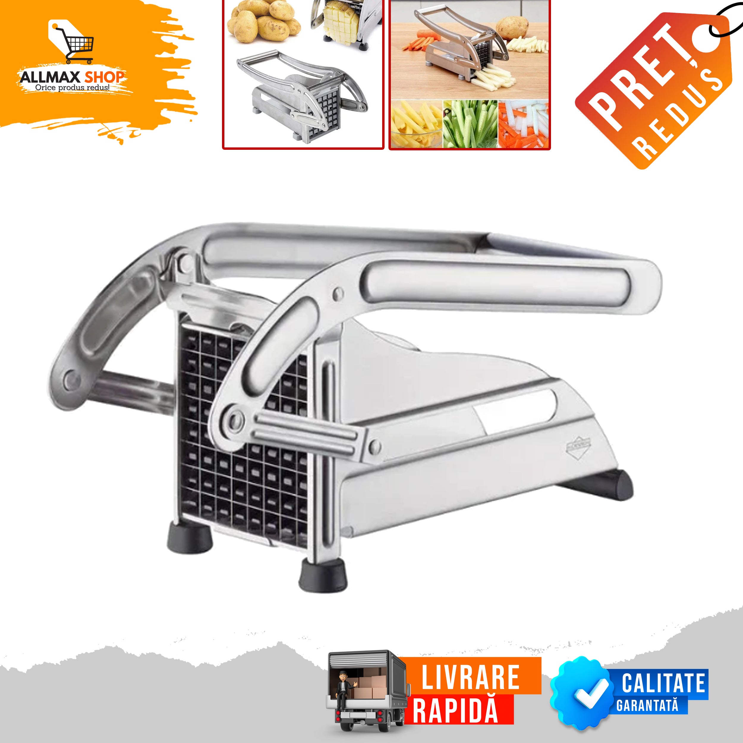 Feliator de cartofi pai cu Doua cutite interschimbabile din INOX