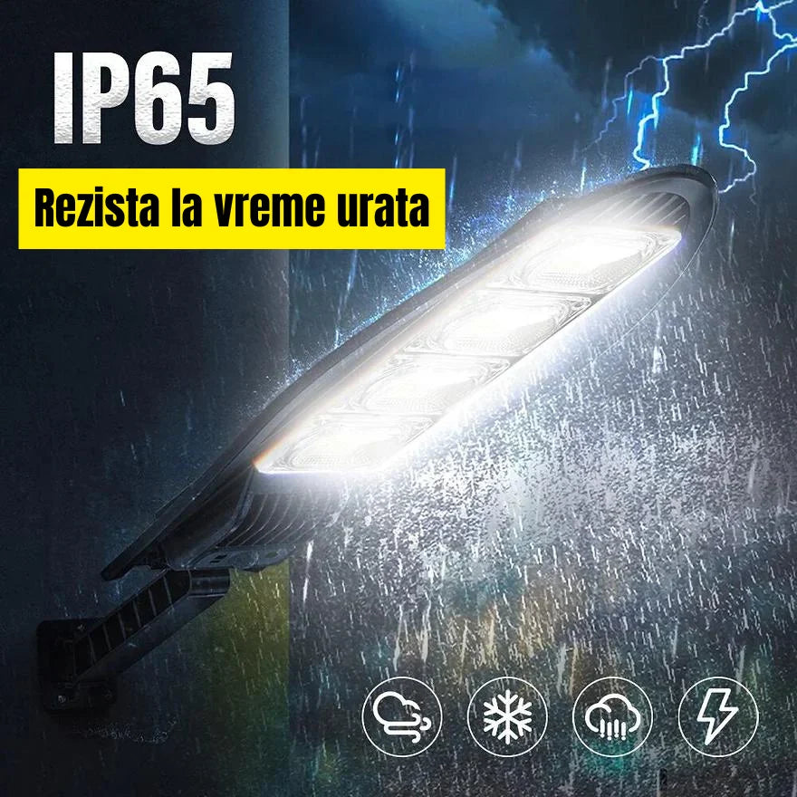 SET 2 x Lampa Stradala 1200W, Incarcare Solara, 55 CM