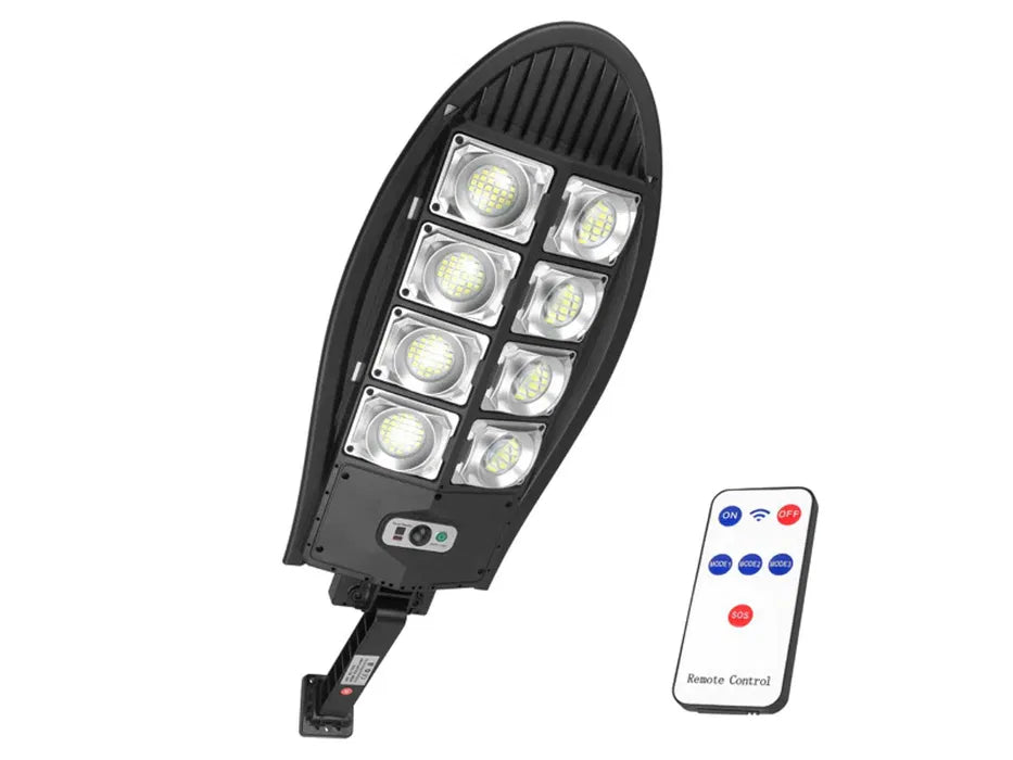 PACHET 3 x Lampa solara STRADALA, 1300W, 400 LED-uri, Negru