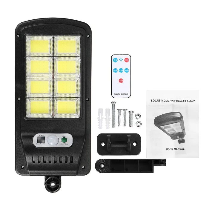 Set 4 + 1 Lampi cu Incarcare Solara, 180 LED-uri COB, telecomanda inclusa