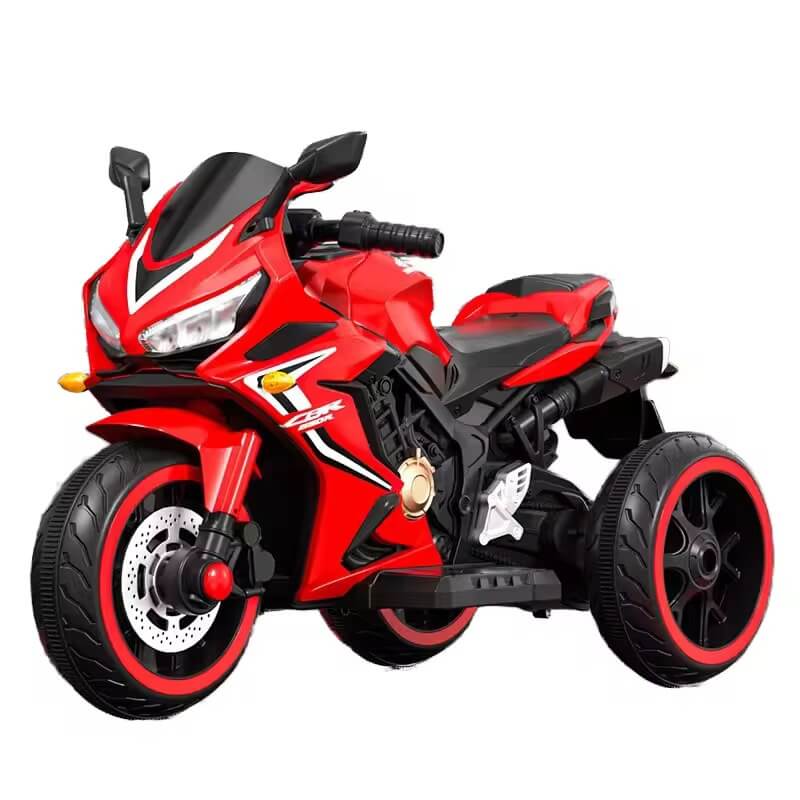 Motocicletă electrică pentru copii  – Design sport CBR, 2 motoare, Baterie 6V 7Ah, Lumini și sunete realiste