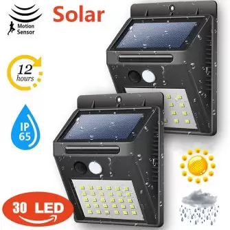 Set 10 x lampi solare 30 LED-uri