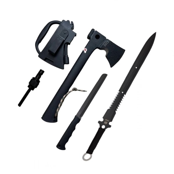 Set topor multifunctional si sabie de vanatoare