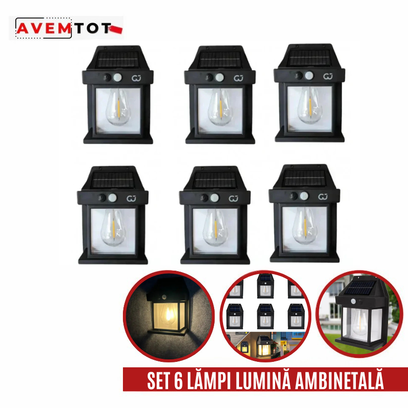 Set 6 Lampi Solare LED RETRO
