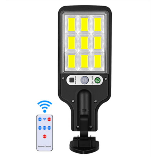 Lampa Solara de Perete cu 72 LED-uri COB, 3 Moduri de Functionare, Telecomanda, Senzor de Miscare si Lumina