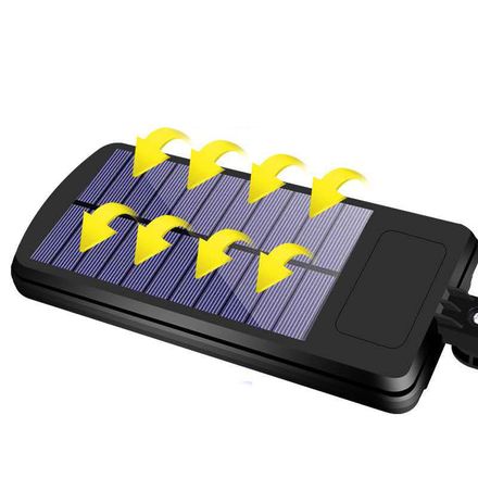 Oferta 1+1! Lampa solara stradala, Panou solar, 100 LED Cob, Negru