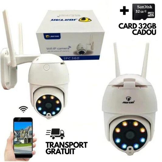 Camera de supraveghere IP 360 wifi - Jortan IPC + card micro SD 32 GB + Transport gratuit