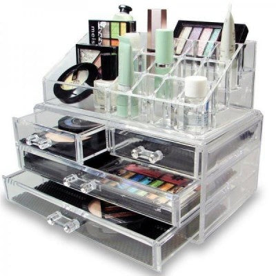 Organizator pentru cosmetice, cu sertare, incapator