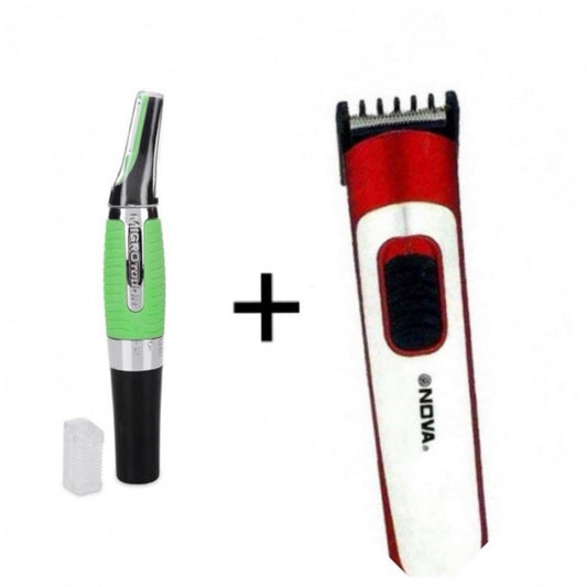 Pachet ingrijire masculina, Aparat de tuns NOVA + Trimmer Microtouch MAX